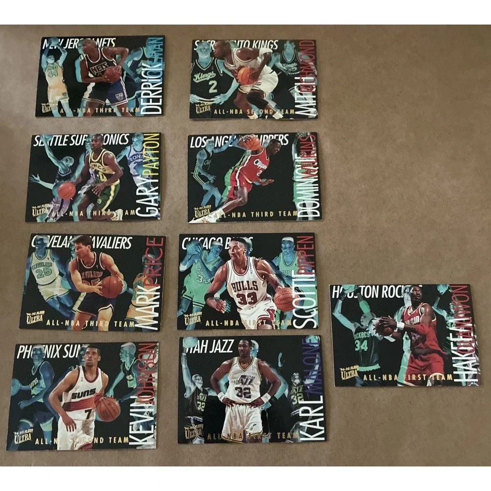1994-95 Fleer Ultra Basketball All NBA Team Lot of 9 Wilkins Malone Pippen